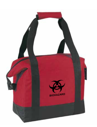 Insulated Phlebotomy Transport Tote Large RED